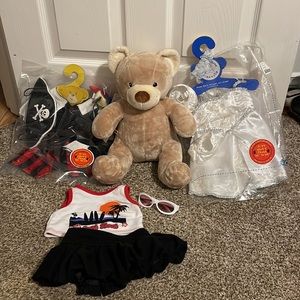 Build A Bear with 3 outfits